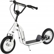 HomCom Kickboard Luftreifen Tretroller mit Handbremse