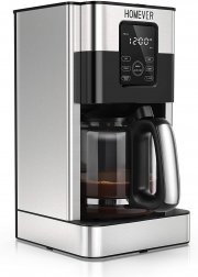 Homever Programmierbare 1,8 Liter Kaffeemaschine aus Edelstahl mit LCD-Display