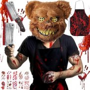 Horror B&auml;r Masken-Set f&uuml;r Halloween & Fasching im Angebot