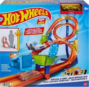 Hot Wheels Action Vertikaler 8er-Kurvensprung Trackset mit 1 Hot Wheels Fahrzeug