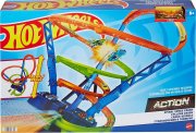 Hot Wheels Autorennbahn Crash Spirale Trackset inklusive 1 Spielzeugauto