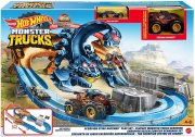 Hot Wheels Monster Trucks Skorpion beschleuniger Rennbahn Set inkl. 2 Spielzeugautos