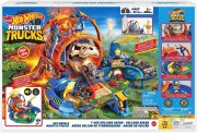 Hot Wheels Monster Trucks T-Rex Vulkanarena mit Lichtern und Ger&auml;uschen inkl. Monster Truck und Auto