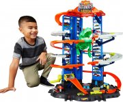 Hot Wheels Ultimate Garage mit T-Rex-Angriff inkl. 2 Spielzeugautos