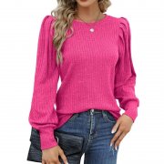 Hotouch Damen Pullover mit Puff&auml;rmeln in Rosa (Gr. M) f&uuml;r 14,99&euro;