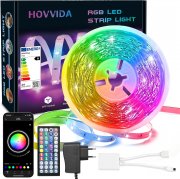HOVVIDA 10 Meter RGB LED Streifen mit App und Fernbedienung