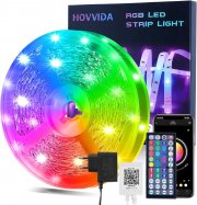 HOVVIDA 15 Meter LED Streifen mit Musikmodus, Fernbedienung und App Steuerung