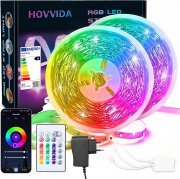 HOVVIDA 20 Meter (2x10M ) WiFi RGB LED Streifen kompatibel mit Alexa und Google Assistant