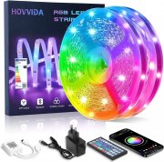 HOVVIDA 20 Meter RGB LED Streifen mit App Steuerung und Fernbedienung