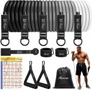 HPYGN Resistance Bands Fitness B&auml;nder Set mit Griffen