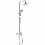 Regendusche Handbrause mit Drei-Strahlen Duschs&auml;ule inkl. &Uuml;berkopfbrause Duschstange​