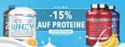 Muskelmacher Shop schenkt euch -15% Rabatt auf Proteine