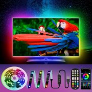 HUEMIHUI 5 Meter LED TV Hintergrundbeleuchtung mit Fernbedienung und App Steuerung