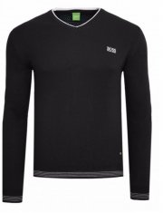 Hugo BOSS Herren Pullover Schwarz V-Neck Sweatshirt Green Label f&uuml;r 37,95&euro; statt 119&euro;