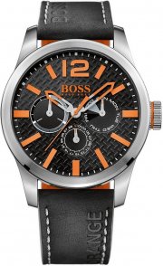 Hugo Boss Orange Paris Herren-Armbanduhr mit schwarzem Leder Armband f&uuml;r nur 69 Euro
