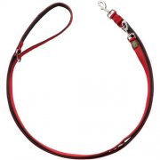 HUNTER Neopren Leine rot/schwarz verstellbar stark reduziert