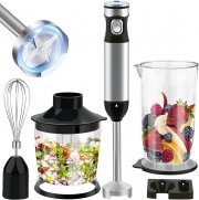 Huntertall kitchen HT09 4-in-1 Edelstahl Multifunktional Elektromixer Set mit 700 ml Messbecher