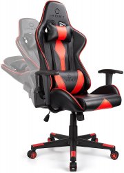 iHomy Ergonomischer Gaming Sessel mit Kopfst&uuml;tzen und einstellbaren Neigungswinkel 150 kg