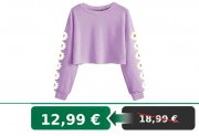 Imily Bela M&auml;dchen Sweatshirt mit G&auml;nsebl&uuml;mchen-Print f&uuml;r 12,99&euro;