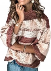 Imuedaen Damen Langarm Strickpullover