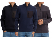 INDICODE Meddo Herren Baumwoll-Troyer mit Brusttasche in 3 Farben