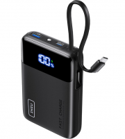 INIU 22,5W 20000mAh Powerbank mit Integriertem USB-C Kabel