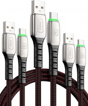 INIU 3er Pack USB C Kabel Schnelllade- und Datenkabel mit geflochtenem Nylon