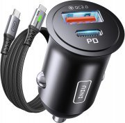 INIU 60W Zigarettenanz&uuml;nder PD&QC3.0 12V USB Auto Ladeger&auml;t + 100W USB C Kabel