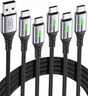 INIU USB C 3.1A QC 3.0 Schnellladekabel 5 St&uuml;ck 1+1+2+2+3m