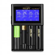 InLife Akku Ladeger&auml;t Golisi S4 mit LCD-Display und 4 Slot f&uuml;r Li-ion und NiMH oder NiCd Batterie
