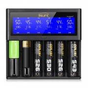 InLife Akku Ladeger&auml;t mit gro&szlig;em Bildschirm, 6 Slot f&uuml;r Li-ion, NiMH oder NiCd Batterie f&uuml;r 42.49&euro; 