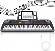 Innedu 61 Tasten Digital Keyboard mit Netz & Akkubetrieb inkl. Notenst&auml;nder