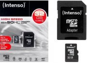 Intenso 32GB Micro SDHC Speicherkarte Class 10 Karte inkl. SDHC Card Adapter f&uuml;r 11,11&euro;