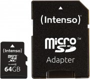 Intenso Micro SDXC 64GB Class 10 Speicherkarte inkl. SD-Adapter f&uuml;r 7,19 Euro