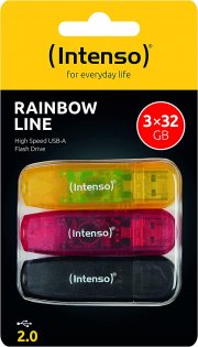 Intenso Rainbow Line 3 St&uuml;ck 32 GB USB 2.0-Sticks