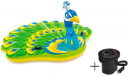 Intex Peacock Island 193 x 163 Luftmatratze + Intex Quick-Fill Elektrische Luftpumpe
