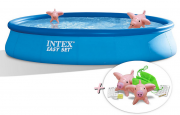 Intex Pool 28158GN EasySet PoolSet 457 x 84 cm inkl GS-Pumpe + aufblasbare Schwimmtiere