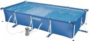 Intex Rectangular Frame Pool 7100 Liter Swimming Pool 450x220x84cm mit Filterpumpe 