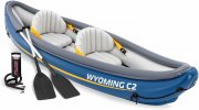 Intex Wyoming C2 aufblasbares 2-Sitzer Kajak inkl. Paddel, Pumpe und Transporttasche