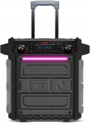 ION Audio Block Rocker Sport 100 Watt Bluetooth Lautsprecher mit Akku, Mikrofon, Radio, LED-Licht