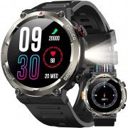IOWODO Smartwatch Herren Military mit LED Taschenlampe & Kompass f&uuml;r unter 37&euro;