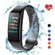 IP67 Damen Herren Fitness Tracker Uhr mit Herzfrequenz Schrittz&auml;hler Kalorienz&auml;hler