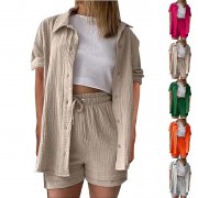 IQYU Musselin Zweiteiler (Bluse & kurze Hose) f&uuml;r nur 16,66&euro;