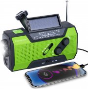 iRonsnow Notfall Solar- und Kurbelradio mit 2000mAh Powerbank