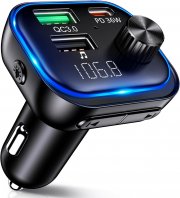 ISEYOU FM Bluetooth Transmitter mit 3-Port PD 36W&QC3.0 18W Schnellladung und Freisprecheinrichtung
