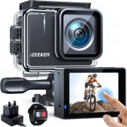 iZEEKER iA100 4K30FPS 20MP WiFi Action Cam mit Fernbedienung, 2x1050mAh Akkus und Zubeh&ouml;r Kit