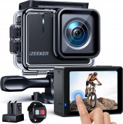 iZEEKER iA100 4K30FPS 20MP WiFi Action Cam mit Fernbedienung, 2x1050mAh Akkus und Zubeh&ouml;r Kit