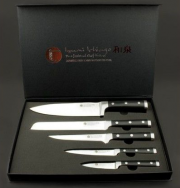 Izumi Ichiago 5-teilig. Kochmesser-Set, Tecaran Griffe, Japanese High Carbon Steel