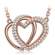 J NINA "W&auml;chter der Liebe" 925 Sterling Silber Damen Halskette mit Ros&eacute;gold Plattiert Zirkonia 