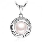 J.Ros&eacute;e, Halskette Anh&auml;nger 925er Silber Zirkonia S&uuml;&szlig;wasserzuchtperle "Venus"
